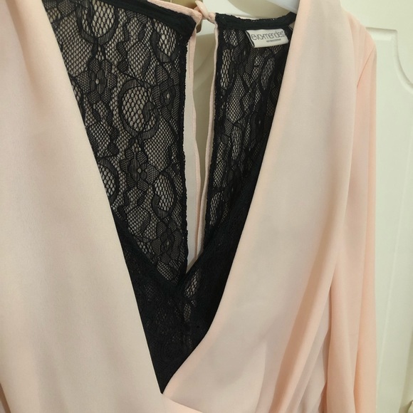 New York & Company: blush color and black dress - Picture 3 of 7